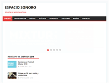 Tablet Screenshot of espaciosonoro.tallersonoro.com